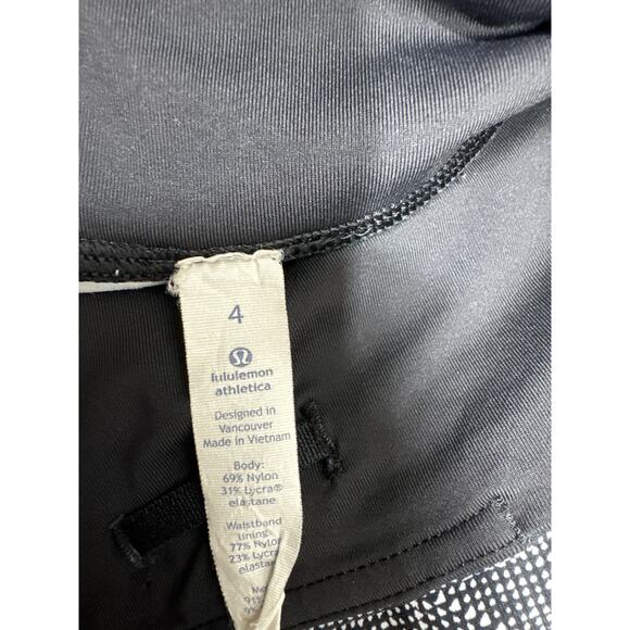 Lululemon Pace Rival Crop (22")Formation Legging Alpine White Black Womens SZ 4 - Picture 3 of 6